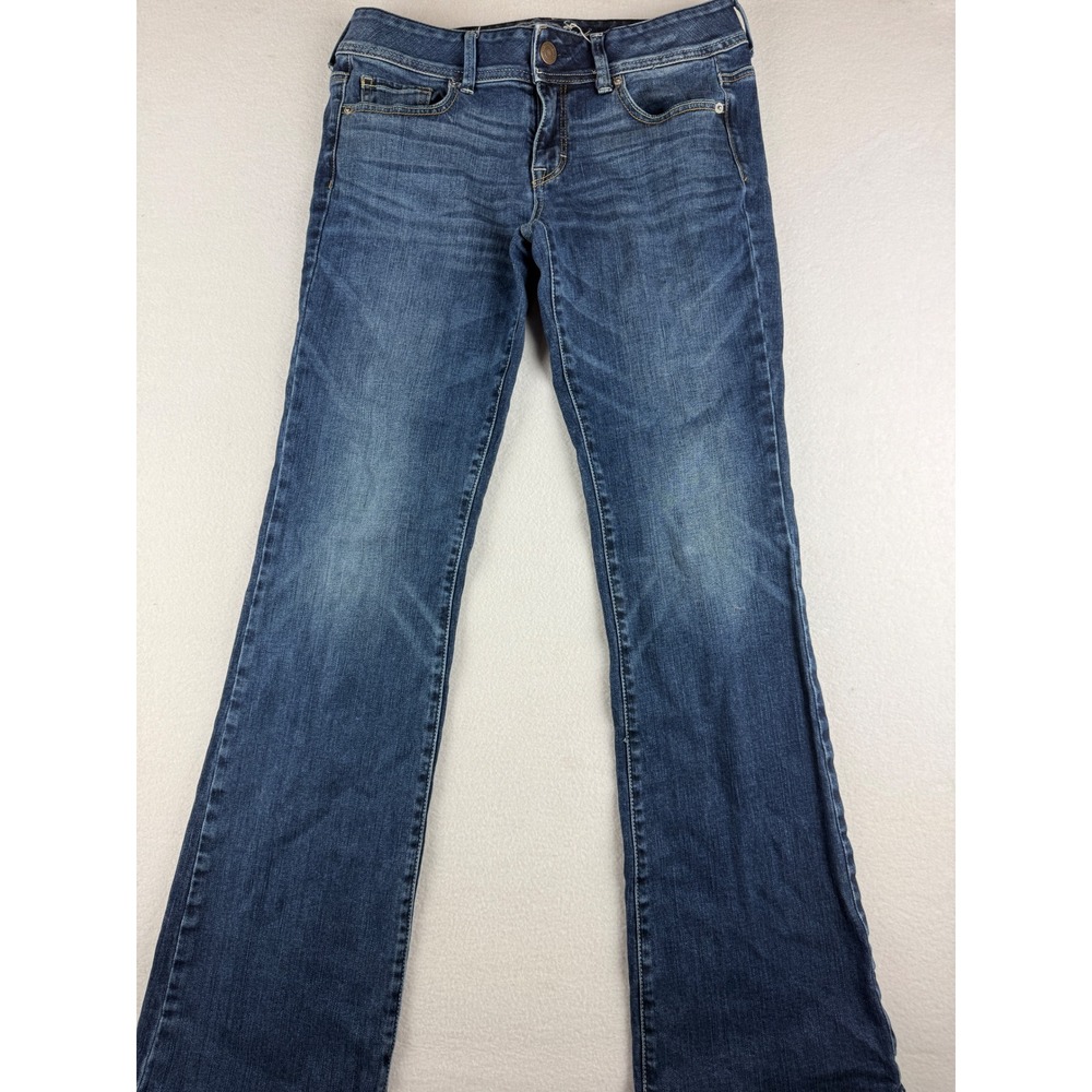 American Eagle Original Bootcut Jeans Womens 10 Long Blue Medium Wash Stretch
